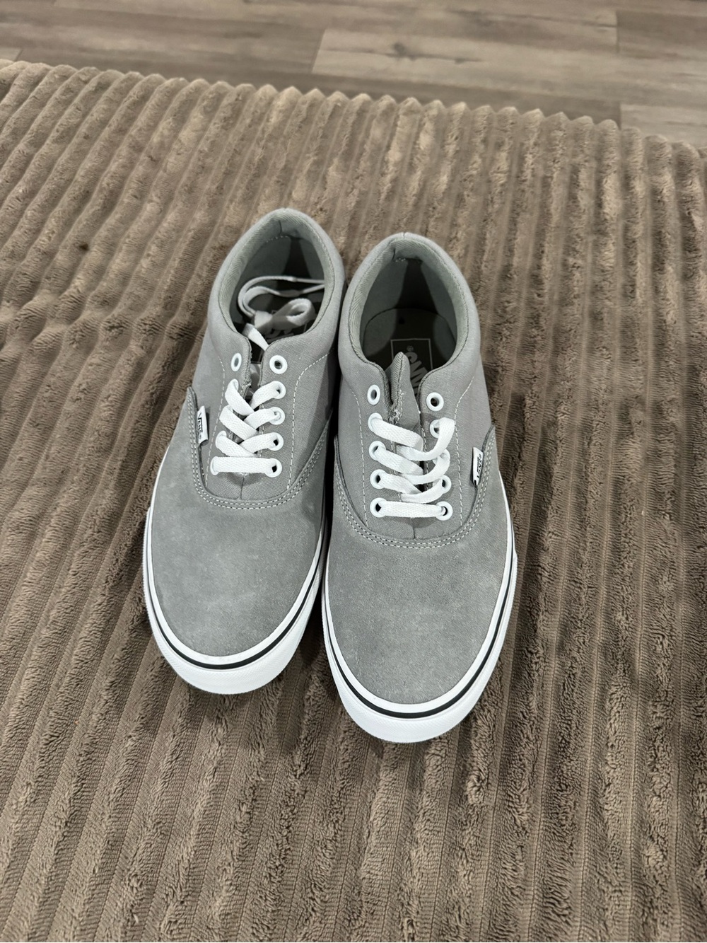 Vans Gray Low-Top Suede Lace-Up Sneakers